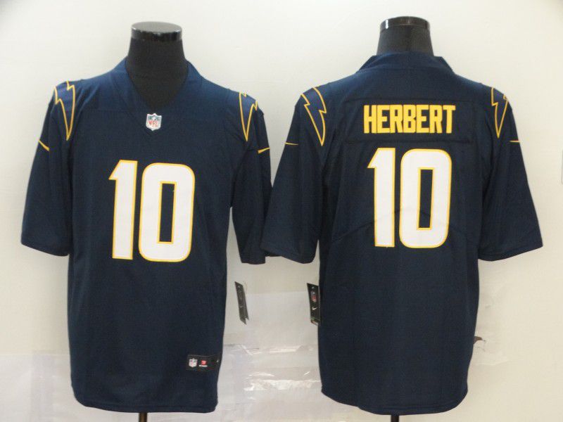 Men Los Angeles Chargers #10 Herbert Dark Blue Nike Vapor Untouchable Stitched Limited NFL Jerseys